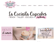 Tablet Screenshot of lacocinitacupcakes.com